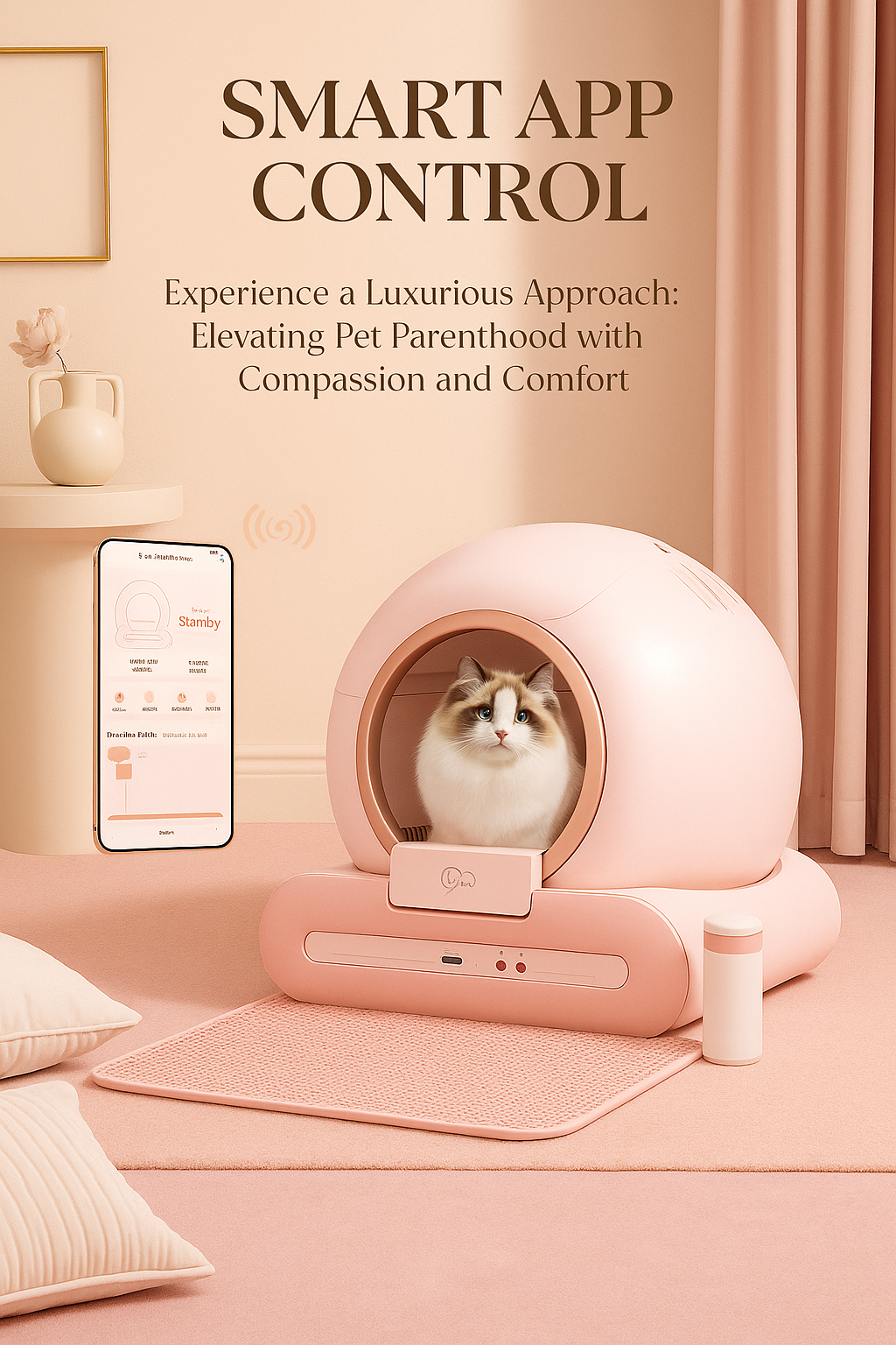 Paw & Co Prestige Litter Dome™ – Self-Cleaning Luxury for Cats Odor-Free. Mess-Free. Elegantly Designed.