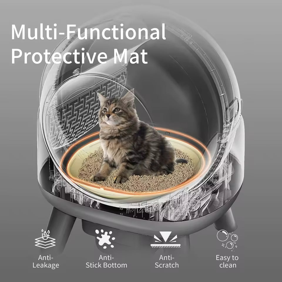 Paw & Co Prestige Smart Litter Dome™ – 75L Fully Automatic Self-Cleaning Litter Box with App Control