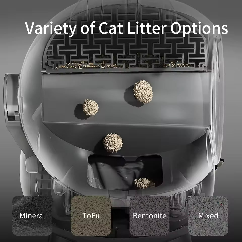Paw & Co Prestige Smart Litter Dome™ – 75L Fully Automatic Self-Cleaning Litter Box with App Control